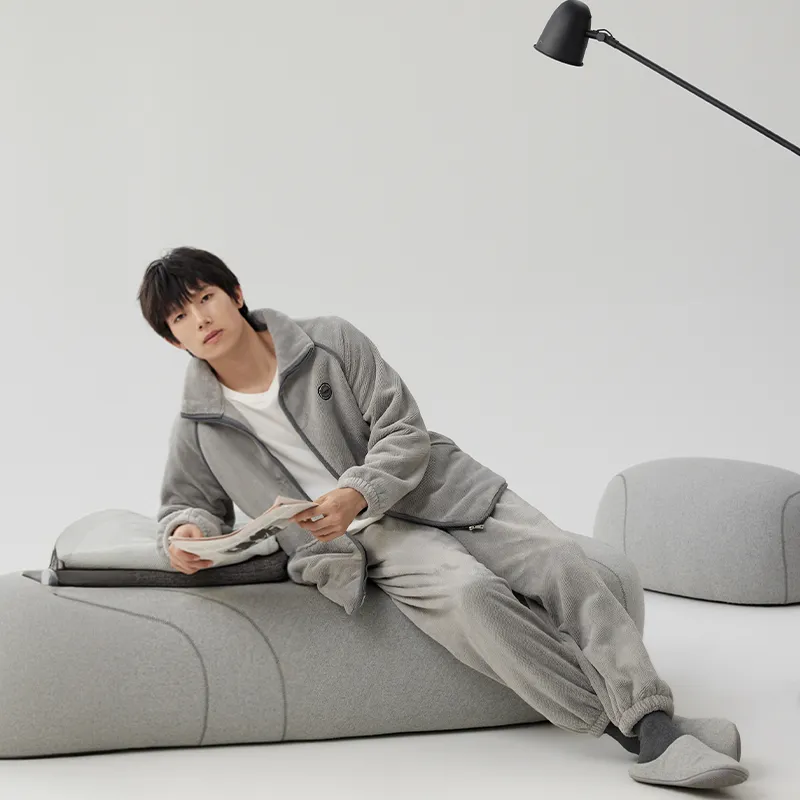 Floating light islands Men Pajama Sets-2