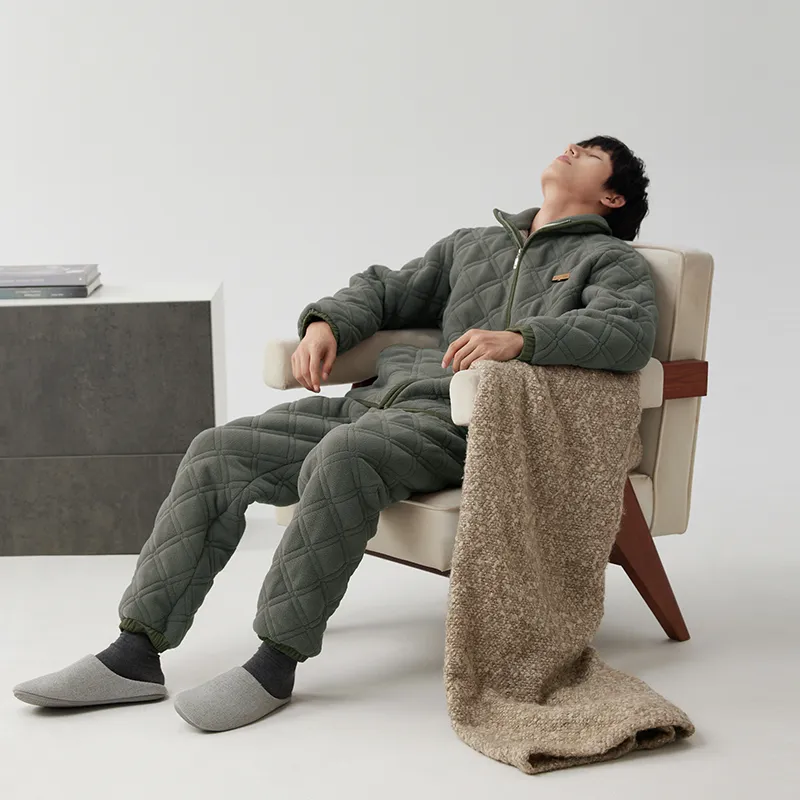 Floating light islands Men Pajama Sets-2