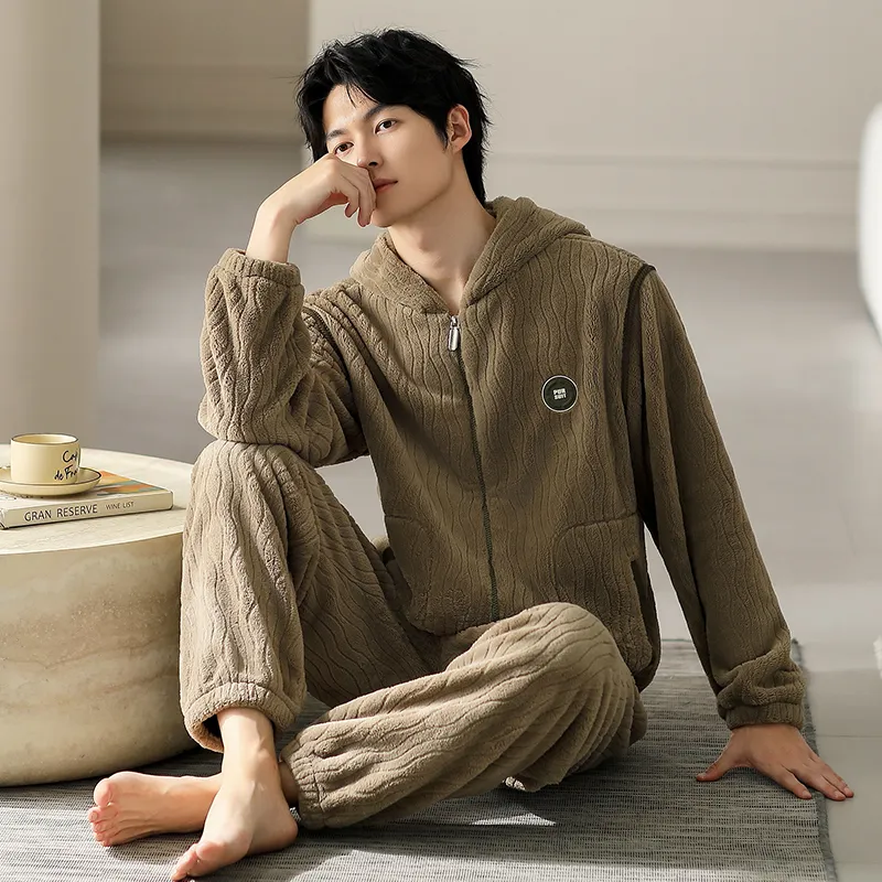 Floating Light Islands Pajama Set Shopping Bag Men's Umber-2