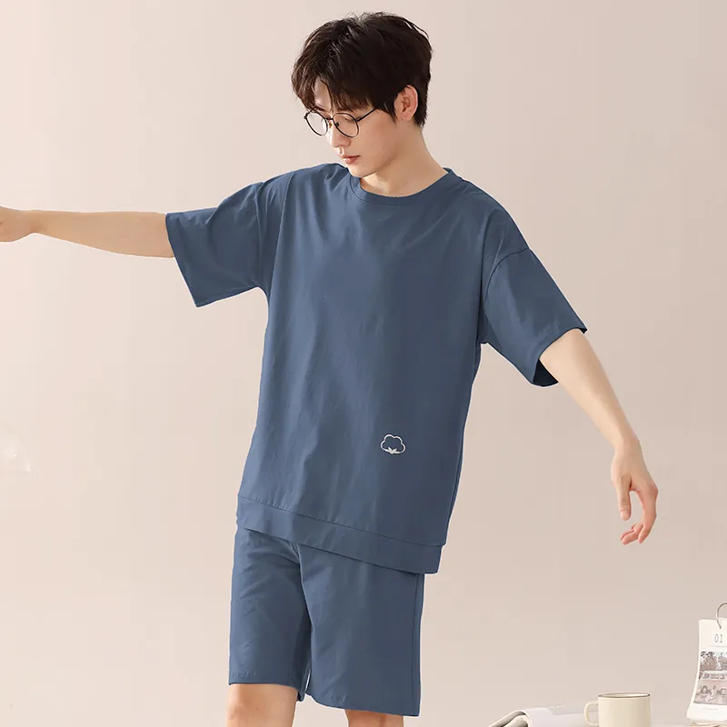 Floating Light Islands Pajama Set Men's Box Navy Blue-6