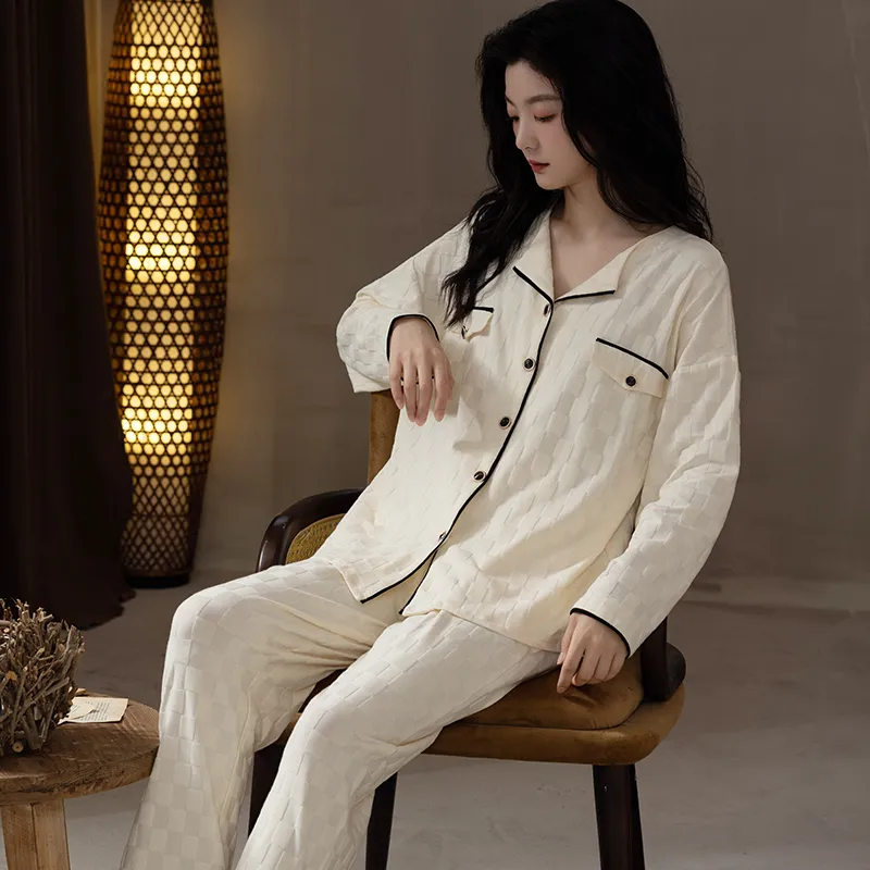 Floating Light Islands Pajama Set Women's Box Ecru-7