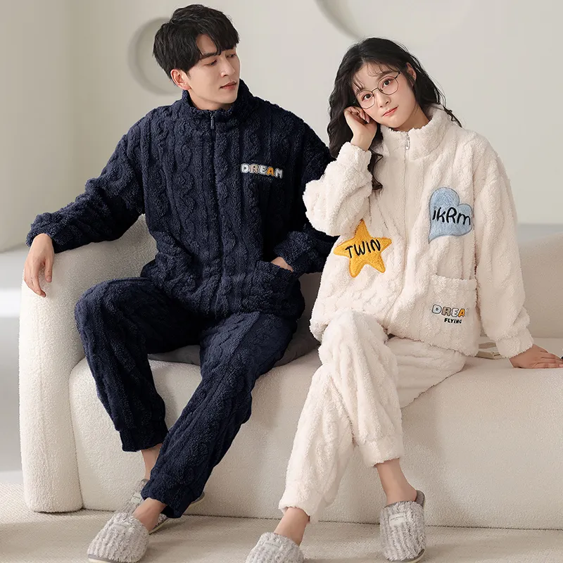 Floating light islands Unisex Pajama Sets-6
