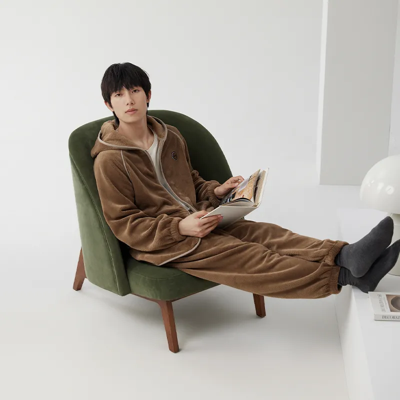 Floating light islands Men Pajama Sets-5