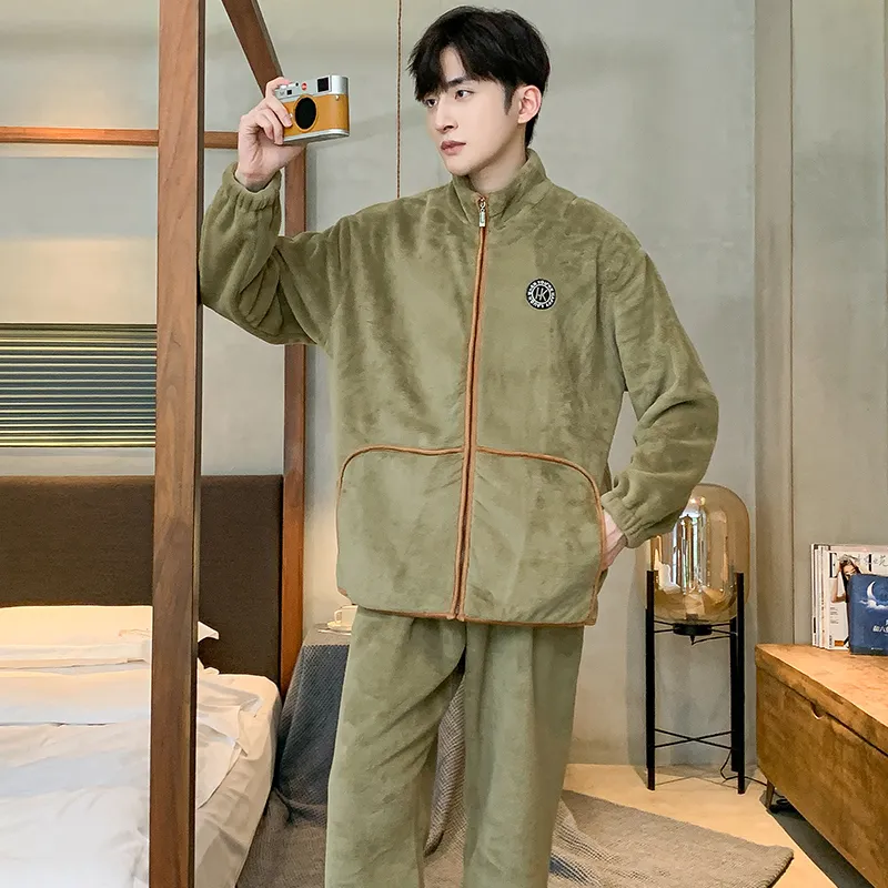 Floating light islands Men Pajama Sets-3