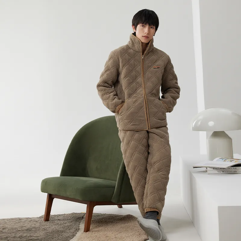 Floating light islands Men Pajama Sets-4