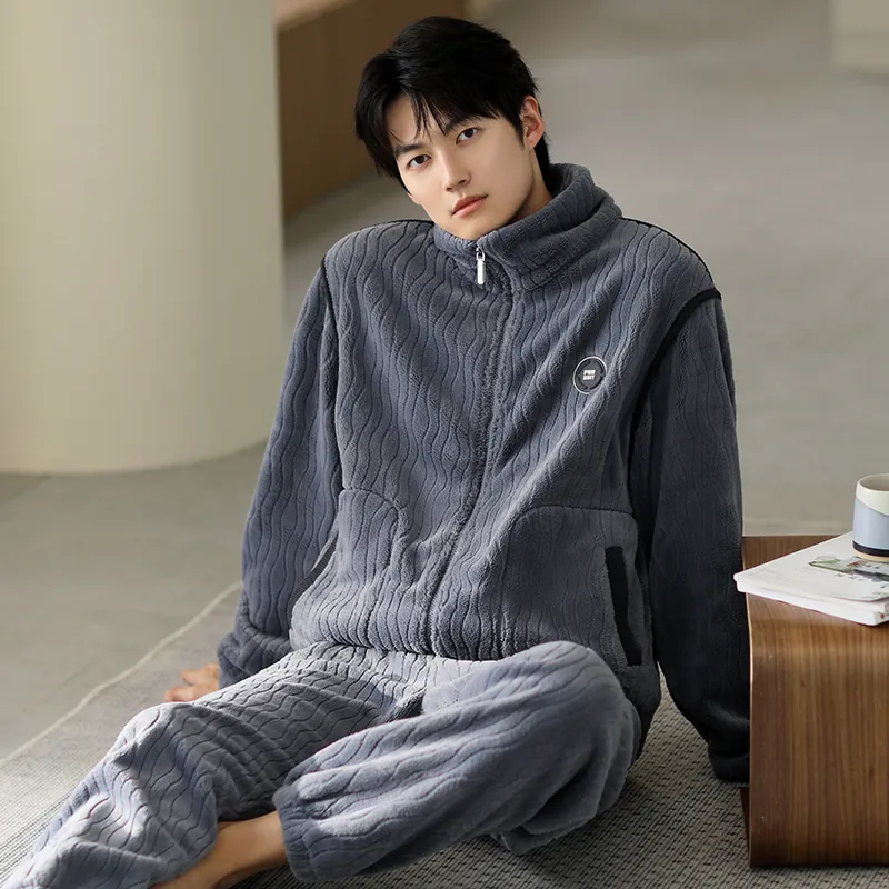 Floating Light Islands Pajama Set Gift Box Set Men's Light Blue-2