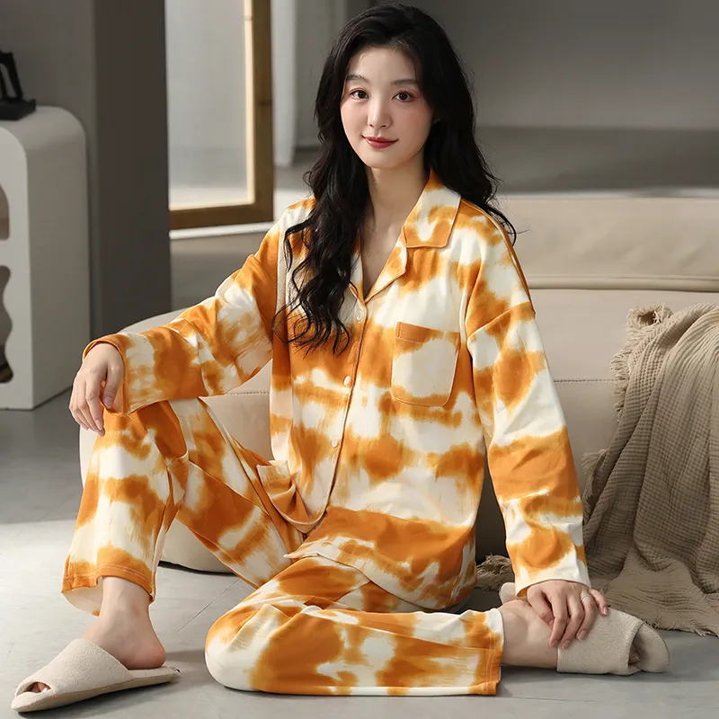 Floating Light Islands Pajama Set Women's Box Orange-3