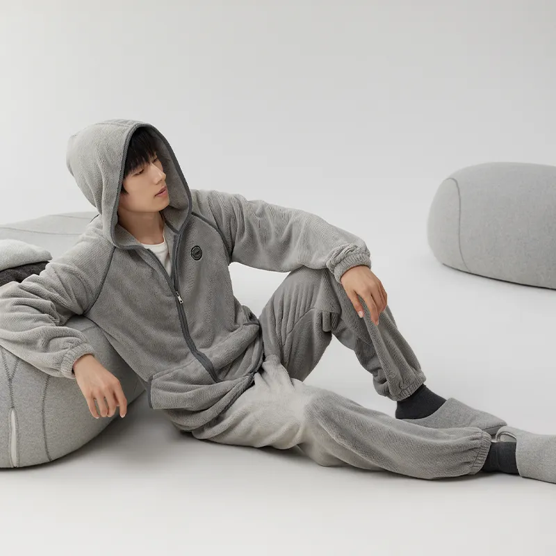 Floating light islands Men Pajama Sets-4