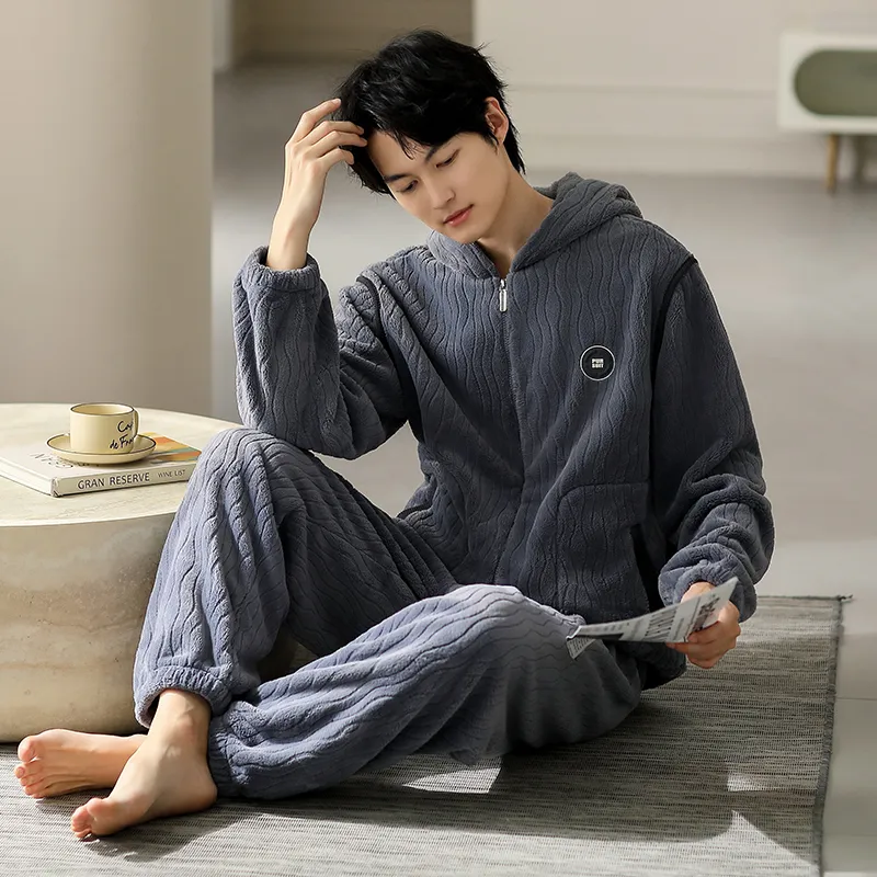 Floating Light Islands Pajama Set Shopping Bag Men's Light Blue-3