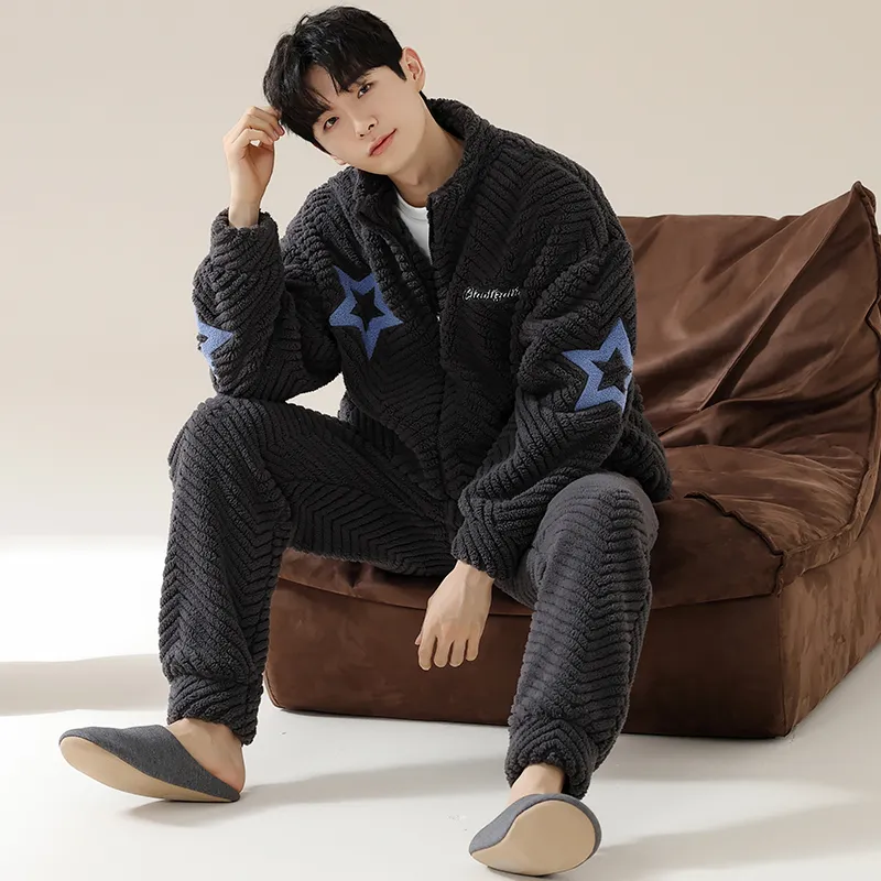Floating light islands Men Pajama Sets-1