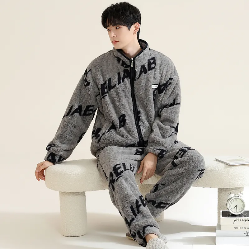 Floating light islands Men Pajama Sets-7