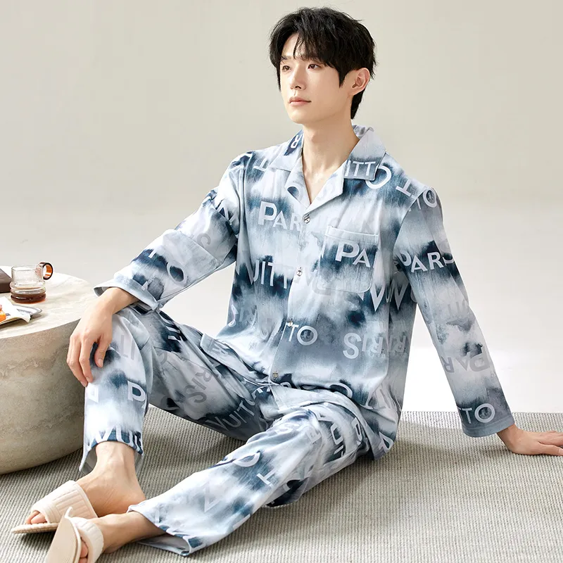 Floating Light Islands Pajama Set Men's-4