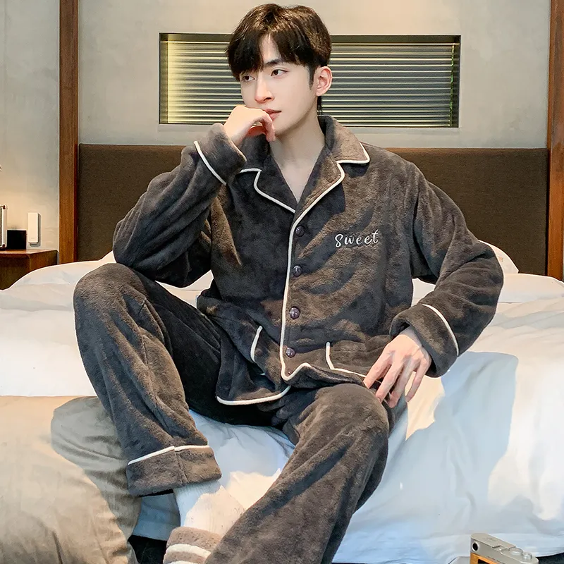 Floating light islands Men Pajama Sets-2