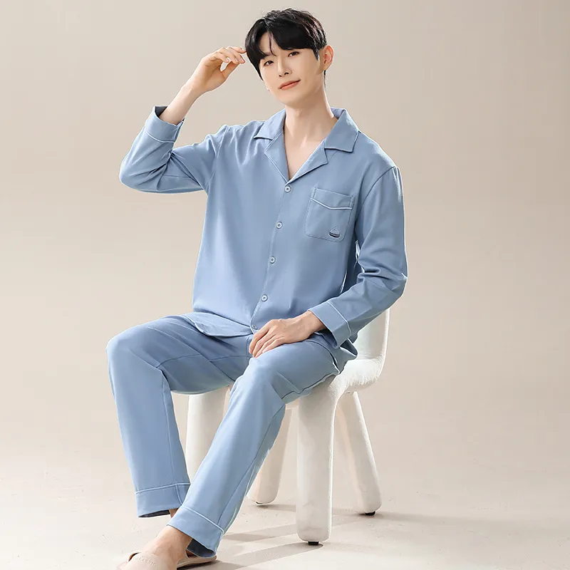 Floating light islands Men Pajama Sets-3