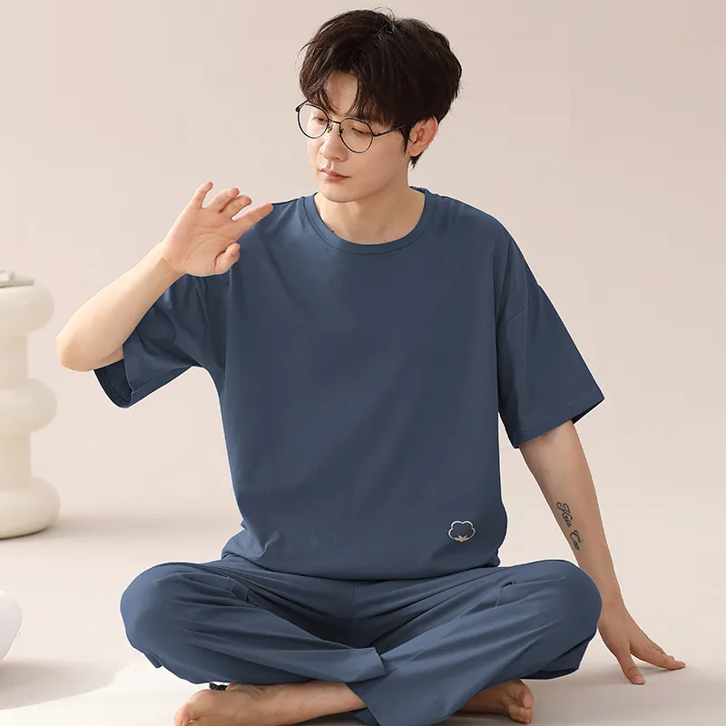 Floating Light Islands Pajama Set Men's Box Dusty Blue-1