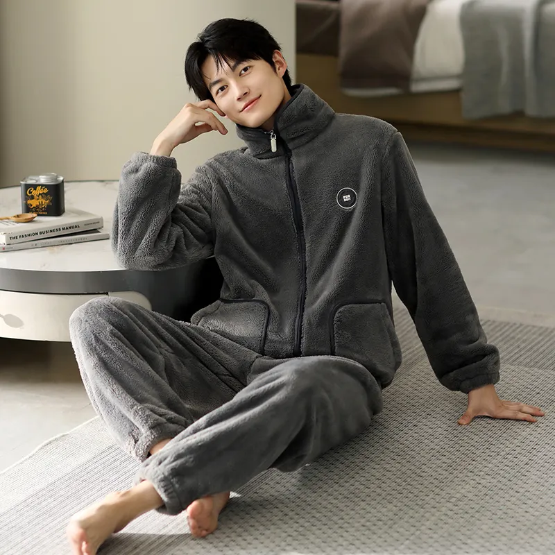 Floating Light Islands Pajama Set Shopping Bag Men's Gray-1