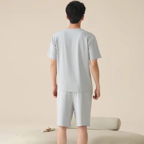 Floating Light Islands Pajama Set Men's Box Light Gray