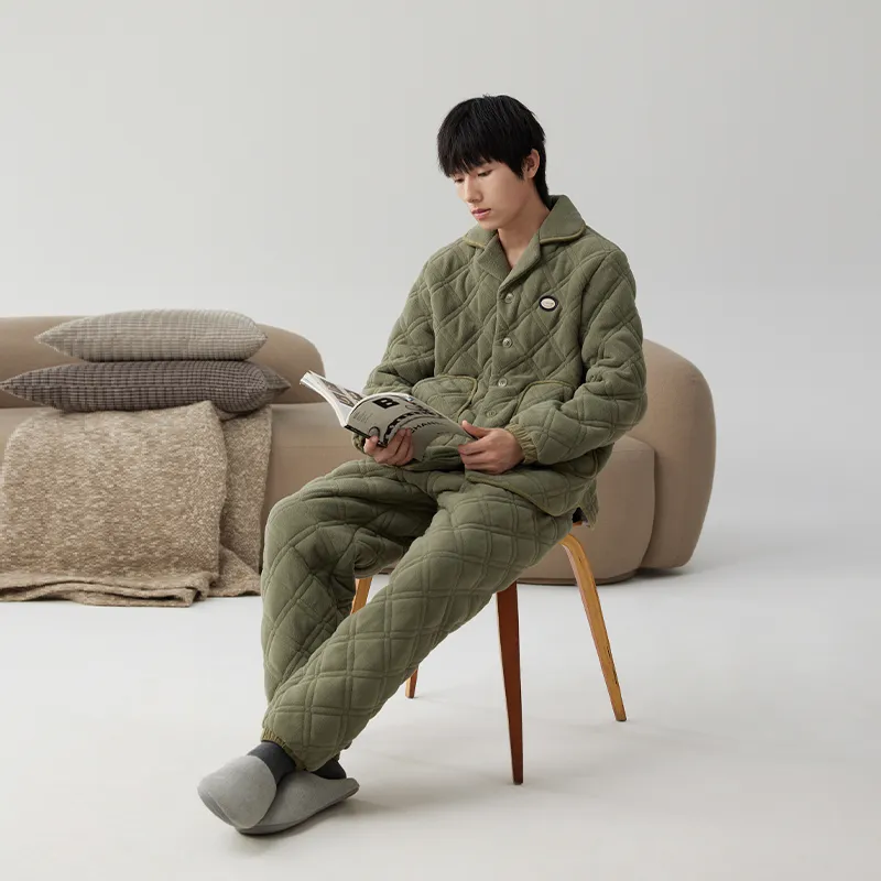 Floating light islands Men Pajama Sets-1