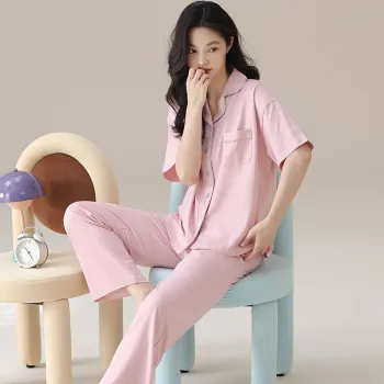 Floating Light Islands Pajama Set Women's Pink