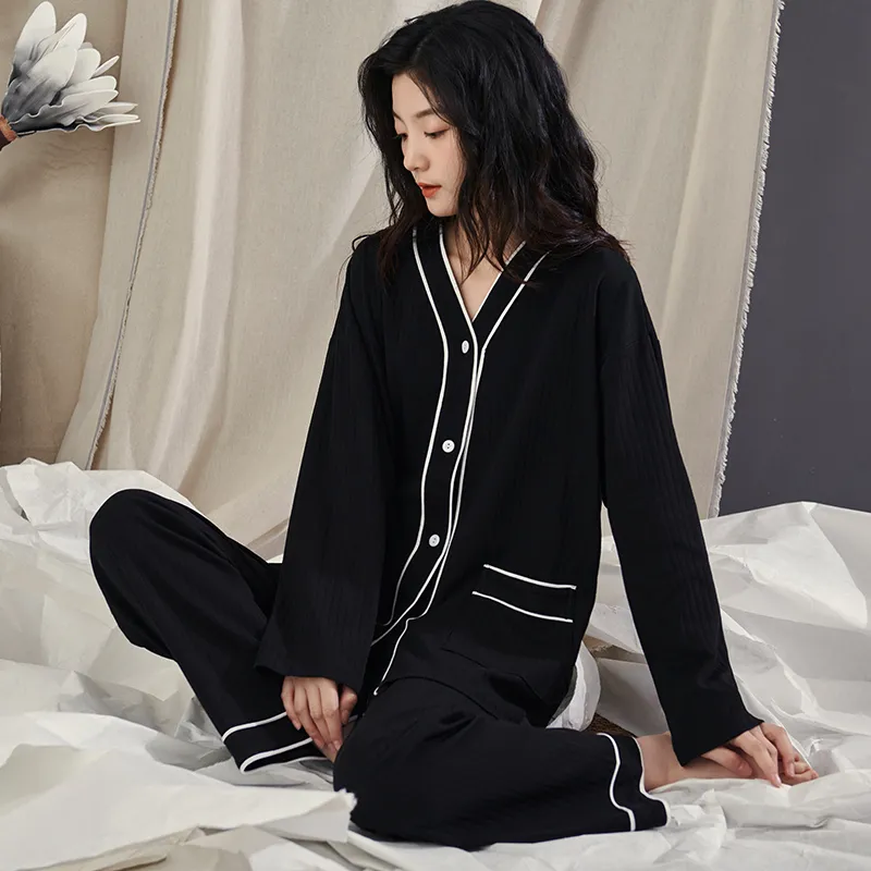 Floating Light Islands Pajama Set Women's Box Black-2