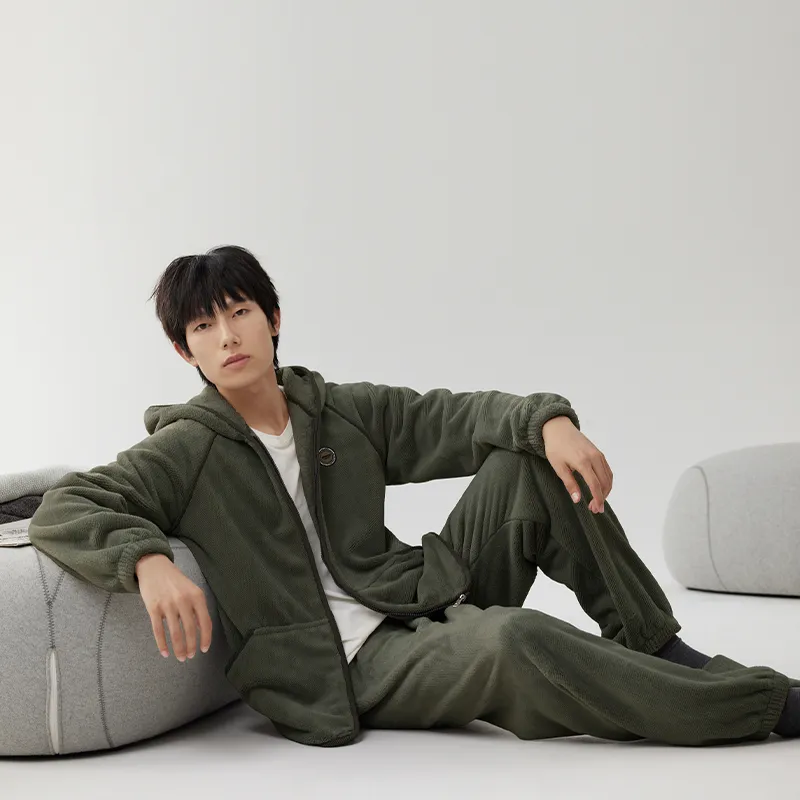 Floating light islands Men Pajama Sets-3
