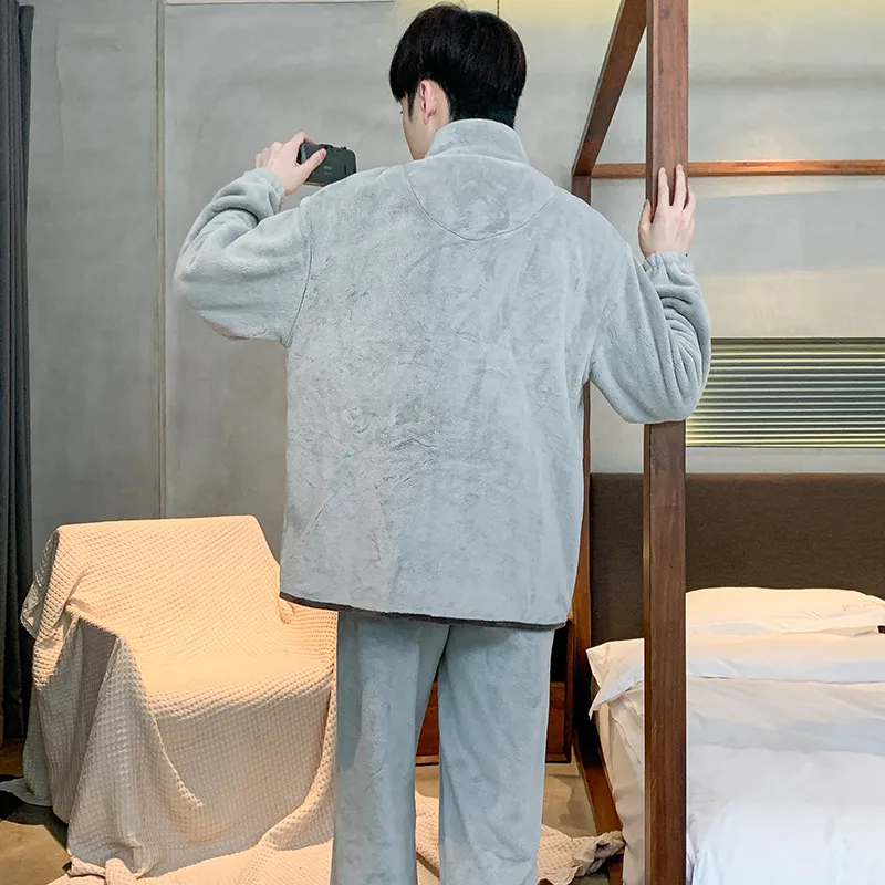 Floating light islands Men Pajama Sets-5