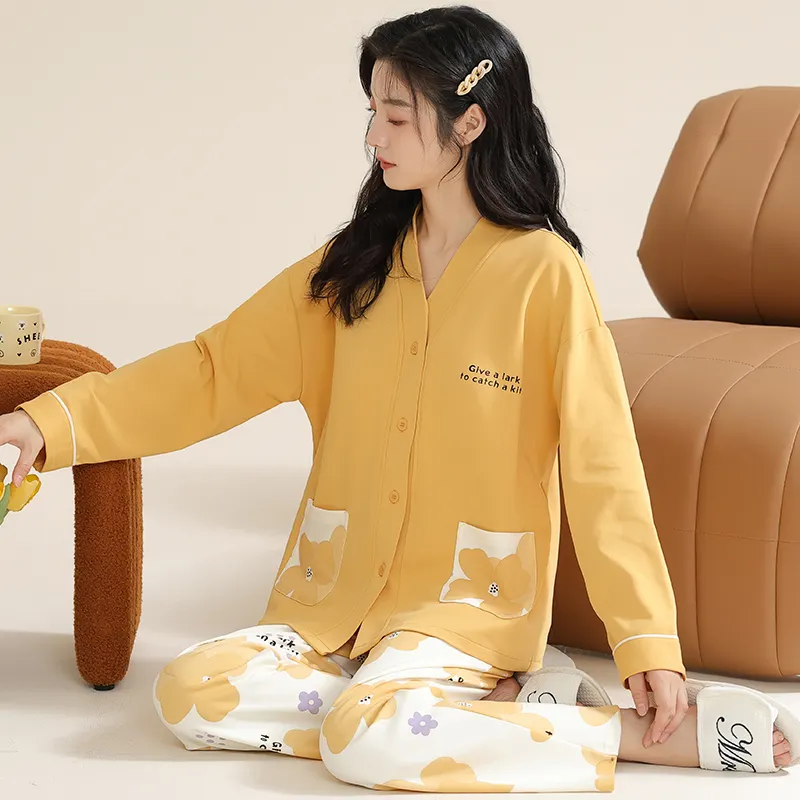 Floating Light Islands Pajama Set Women's Box Orange-1