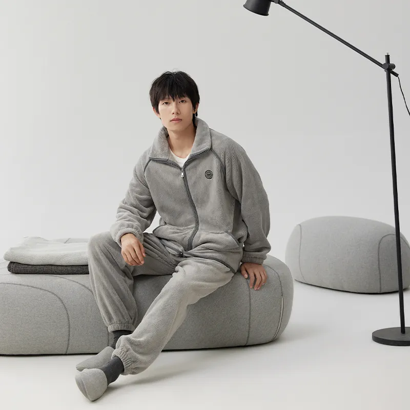 Floating light islands Men Pajama Sets-4