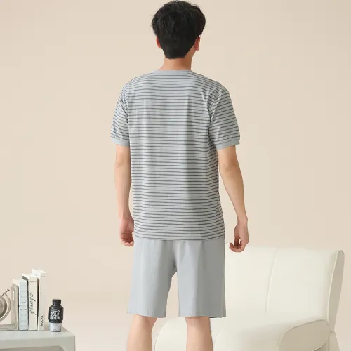 Floating Light Islands Pajama Set Men's Box Light Gray