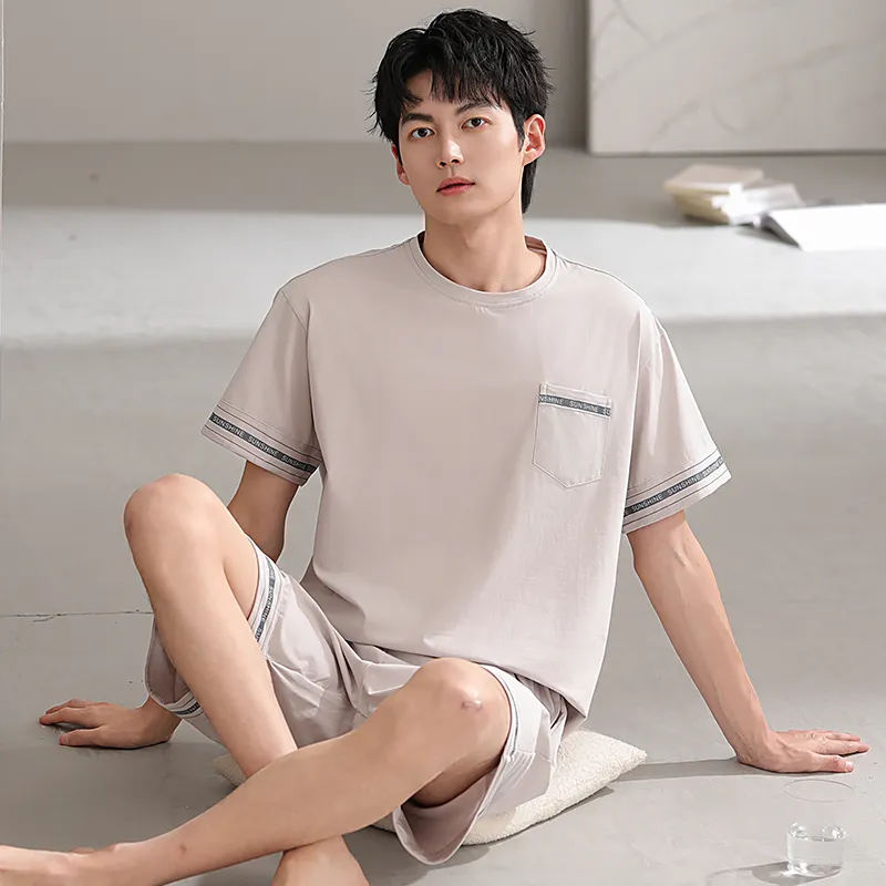 Floating Light Islands Pajama Set Men's Ecru-4