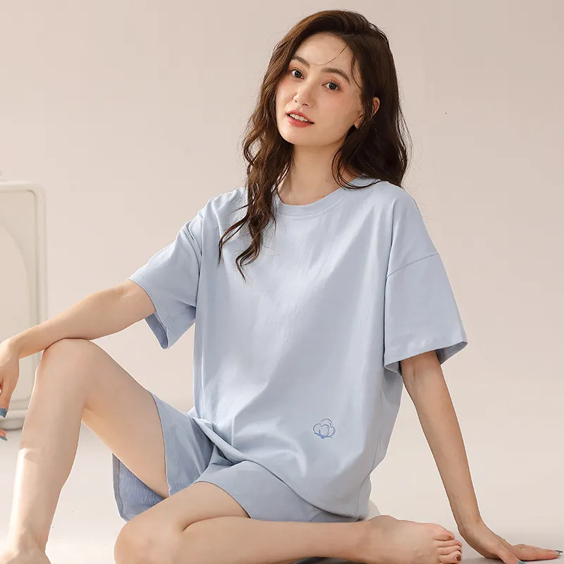 Floating Light Islands Pajama Set Women's Gift Box Set Azure-1