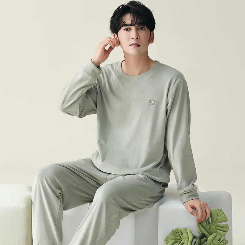 Floating Light Islands Pajama Set Men's Shopping Bag Gray-2