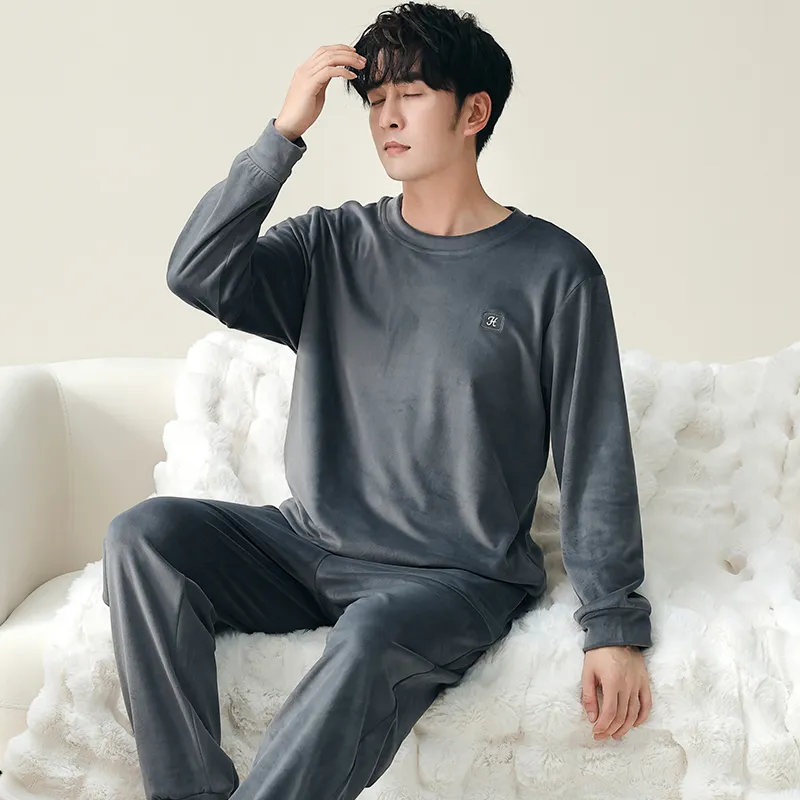 Floating Light Islands Pajama Set Men's Shopping Bag Dark Gray-3