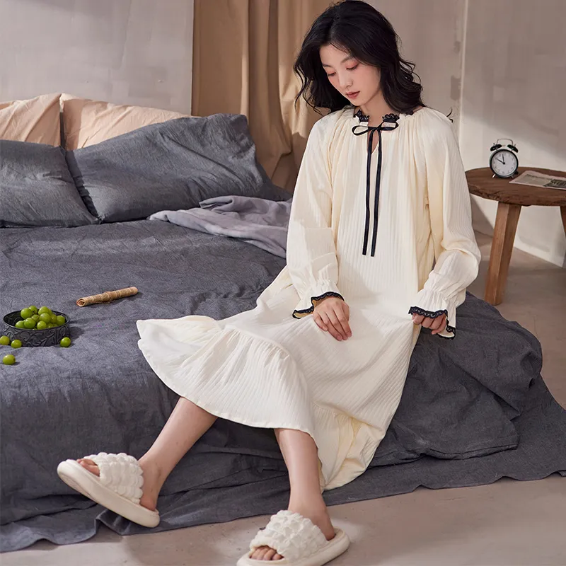 Floating Light Islands Nightgown Women's Gift Box Set Apricot-3