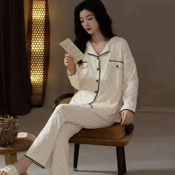 Floating Light Islands Pajama Set Women's Box Ecru