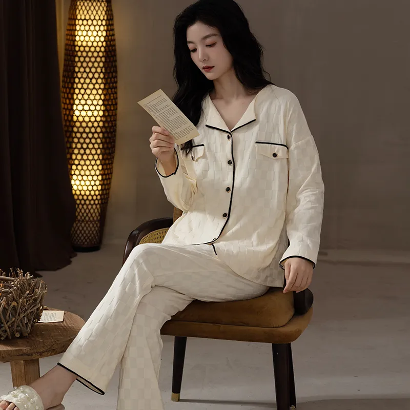 Floating Light Islands Pajama Set Women's Box Ecru-0