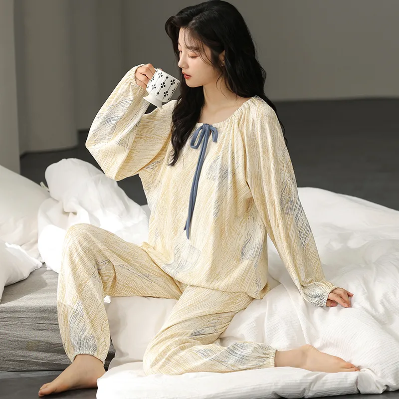 Floating Light Islands Pajama Set Women's Box Ecru-1