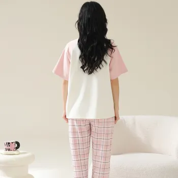 Floating Light Islands Pajama Set Women's Gift Box Set Pink White