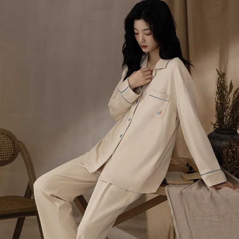 Floating Light Islands Pajama Set Women's Gift Box Set Ecru-6