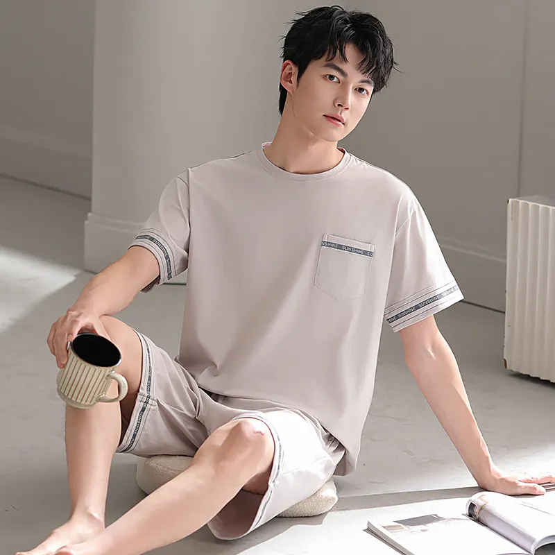 Floating Light Islands Pajama Set Men's Ecru-5