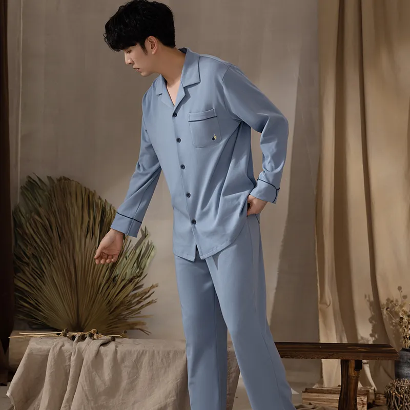 Floating Light Islands Pajama Set Men's Box Light Blue-5