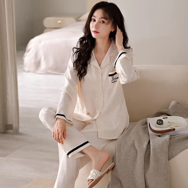 Floating Light Islands Pajama Set Women's Gift Box Set Ecru-2