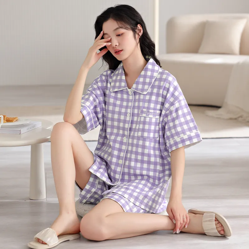 Floating Light Islands Pajama Set Women's Box Light Purple-6