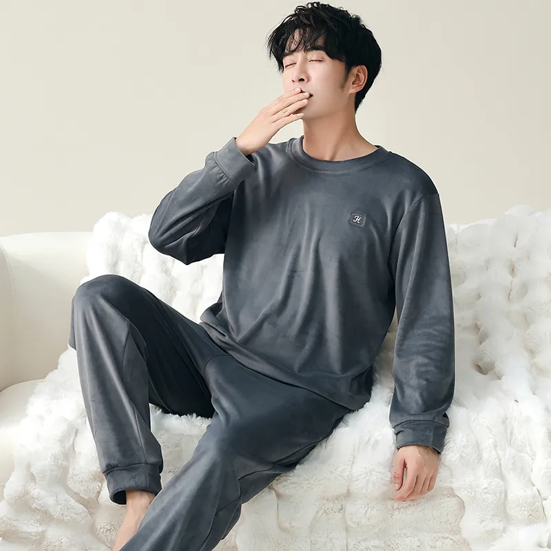 Floating Light Islands Pajama Set Men's Shopping Bag Dark Gray-4