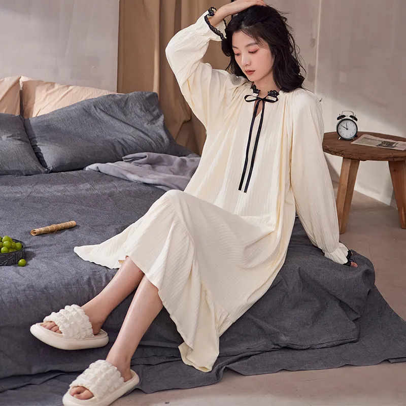 Floating Light Islands Nightgown Women's Gift Box Set Apricot-2