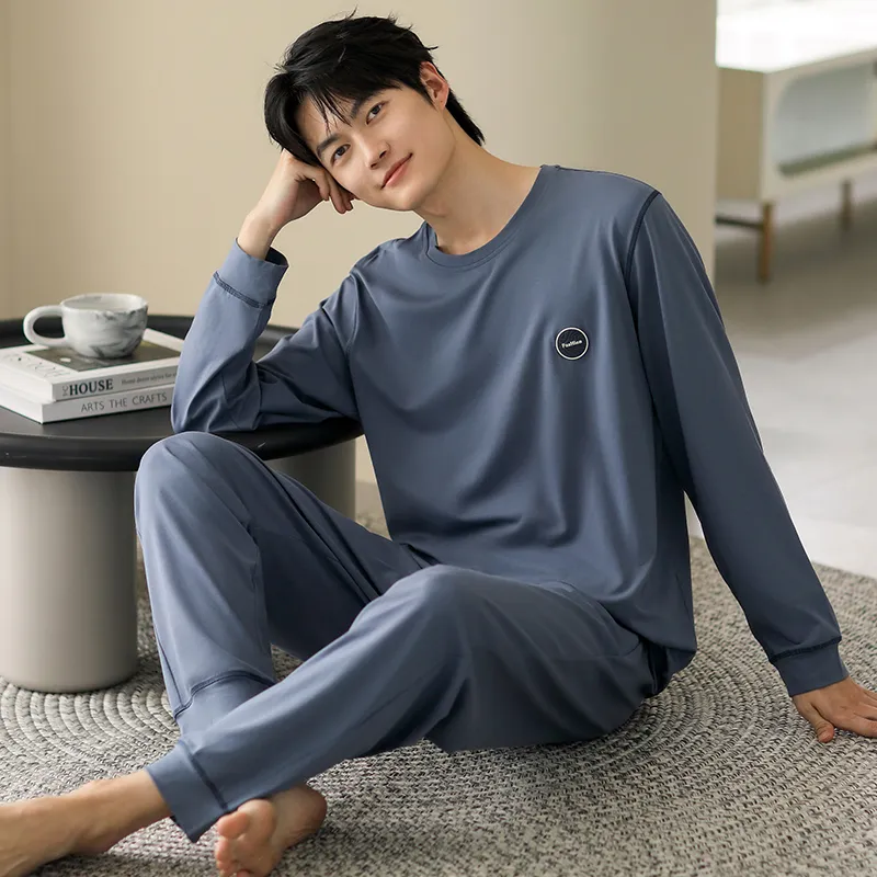 Floating Light Islands Pajama Set Gift Box Set Men's Blue-5