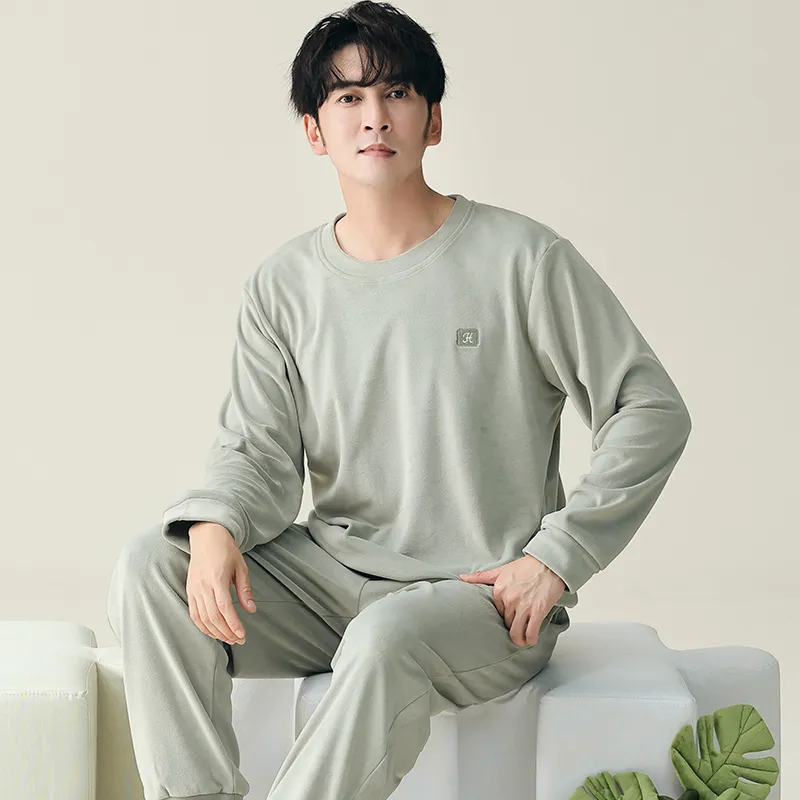 Floating Light Islands Pajama Set Men's Shopping Bag Gray-3