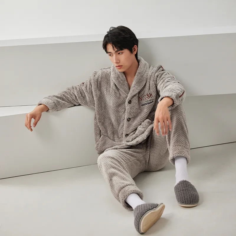 Floating light islands Men Pajama Sets-6