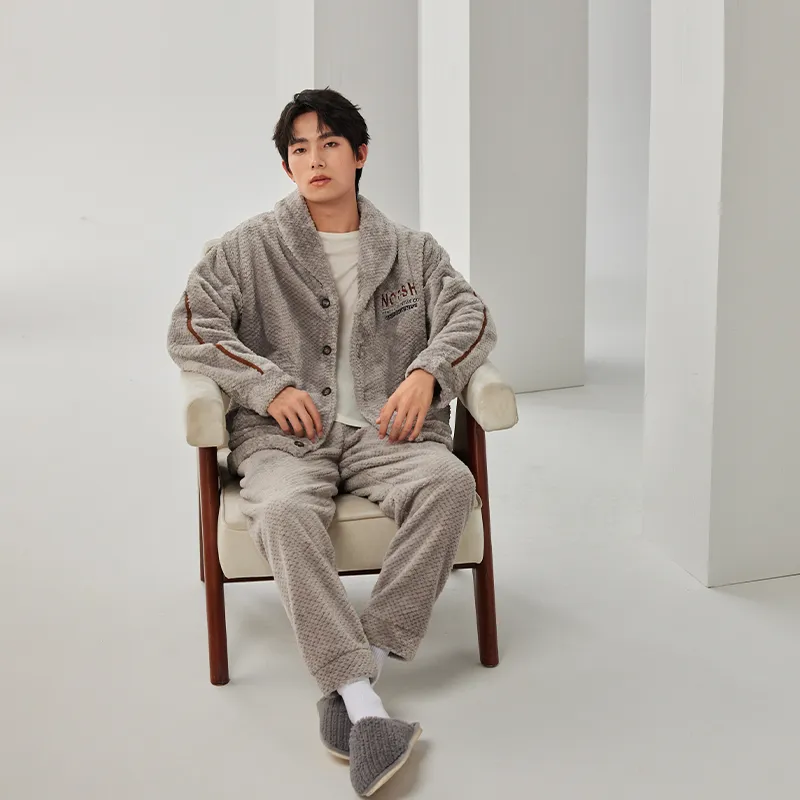 Floating light islands Men Pajama Sets-2