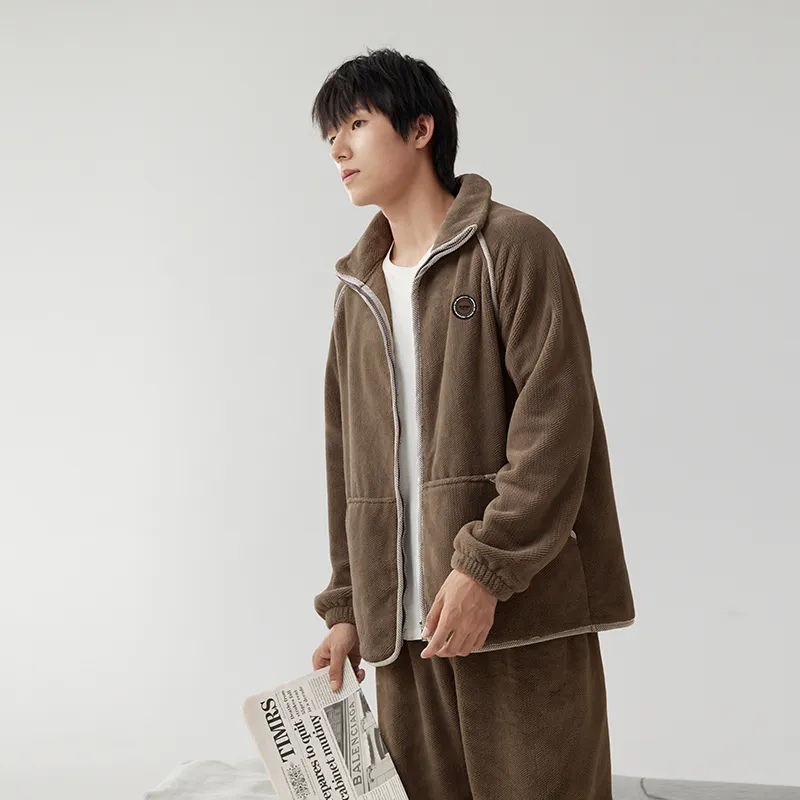 Floating light islands Men Pajama Sets-5